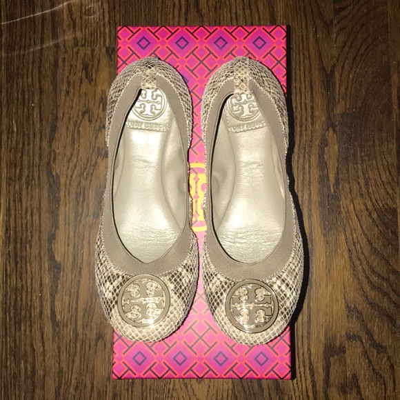 Womens Tory Burch Caroline Flats/Box and Dust Bag - Picture 1 of 6